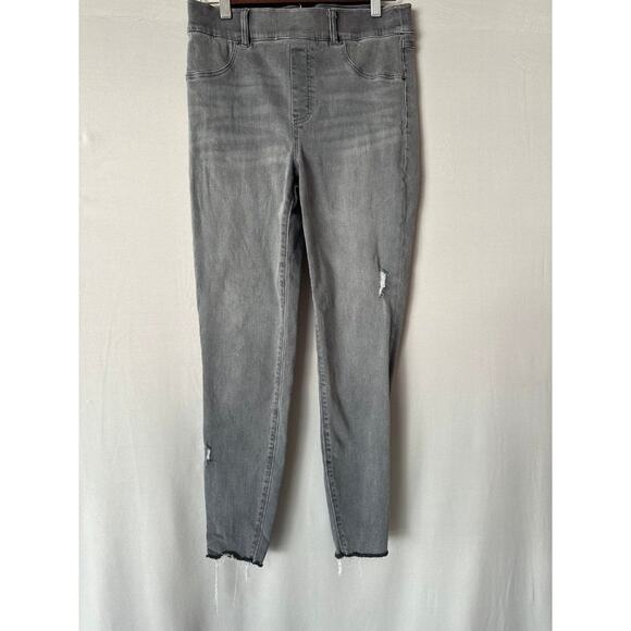 SPANX DISTRESSED ANKLE SKINNY JEANS LEGGINGS 20213R VINTAGE GREY SIZE Large - Picture 1 of 6
